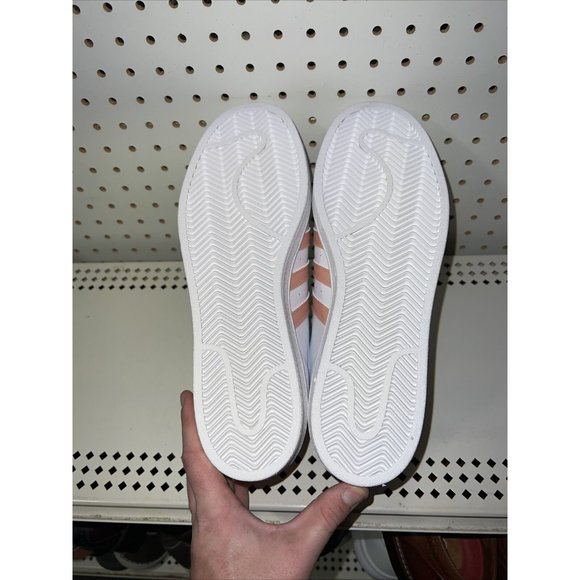 Adidas Superstar Mens Leather Athletic Lifestyle Shoes Size 10 White Blush - Picture 7 of 8